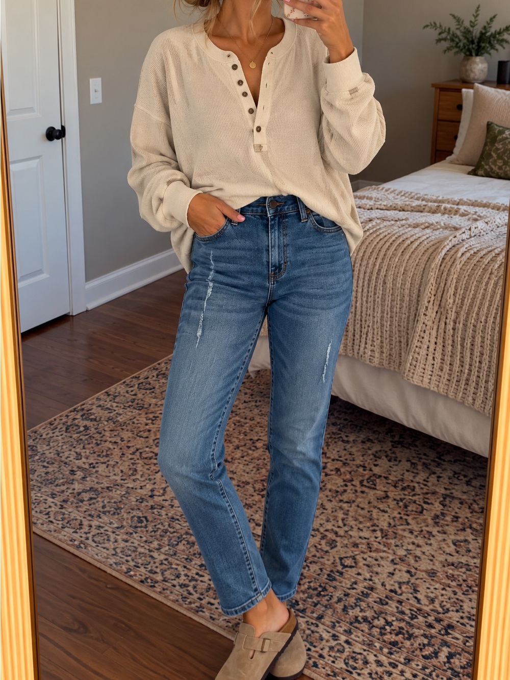Classic High-Rise Skinny Jeans in Medium Blue
